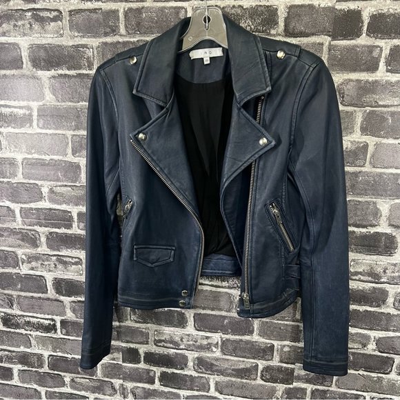IRO ASHVILLE cropped biker leather jacket - Picture 2 of 14
